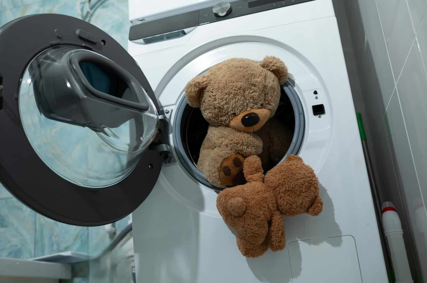 commercial tumble dryers in a professional laundry room
