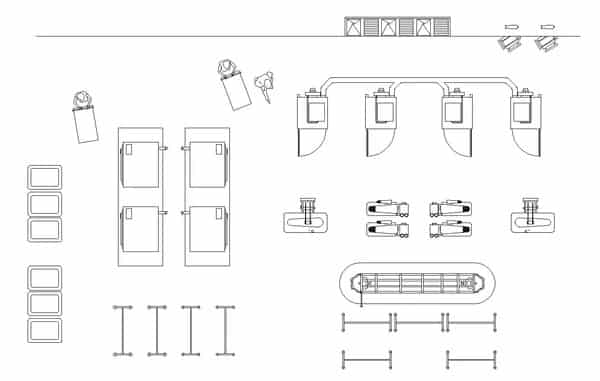 commercial laundry room layout diagram with washing machines and dryers