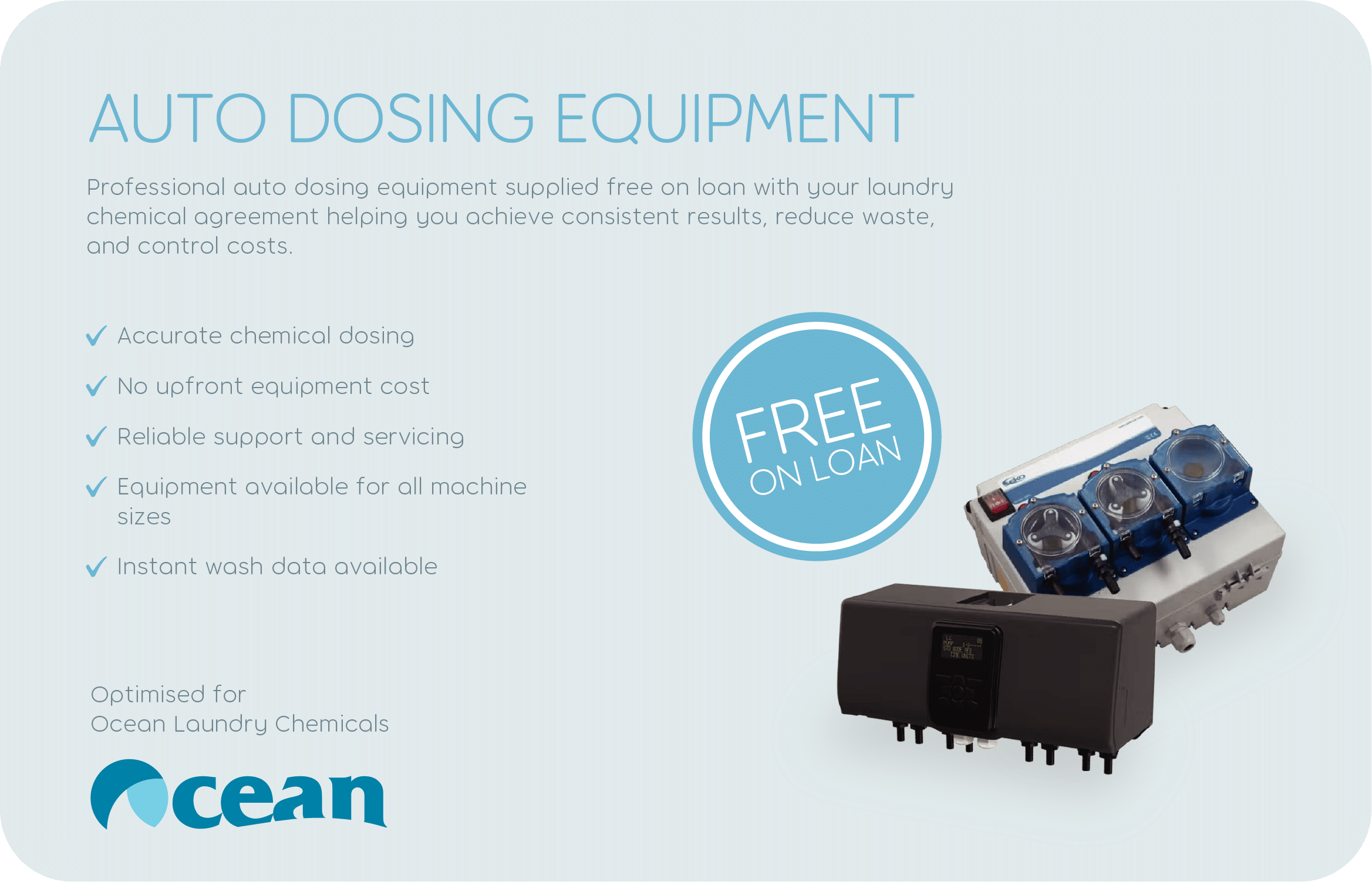Free on-loan commercial laundry auto-dosing equipment