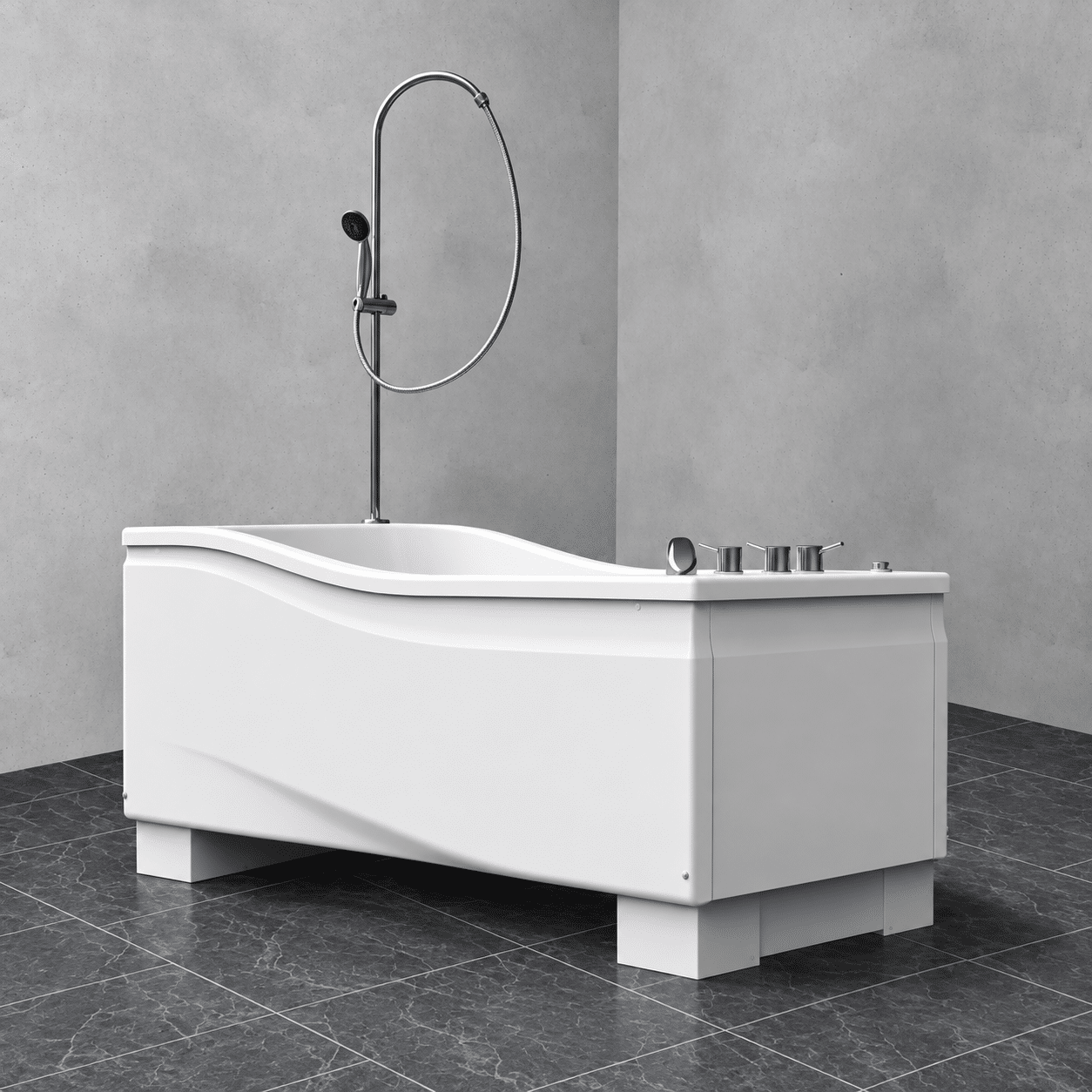 Compact Solo height-adjustable assisted bath